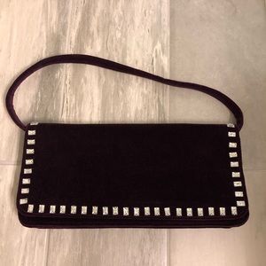 Purple velvet Evening Bag